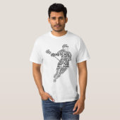 ラクロスプレイヤータイポグラフィ Tシャツ (正面フル)
