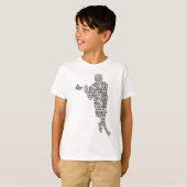 ラクロスプレイヤータイポグラフィTシャツ Tシャツ (正面フル)