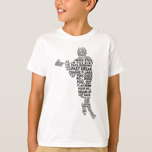ラクロスプレイヤータイポグラフィTシャツ Tシャツ (正面)