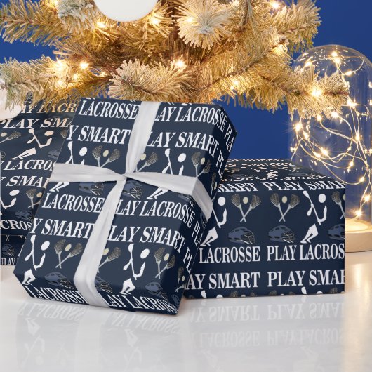 ラクロスプレイヤー誕生日 ラッピングペーパー (クリスマス)