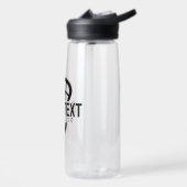 ラクロスプレーカスタムヤー文字チームメッシュスポーツスティック ウォーターボトル (左面)
