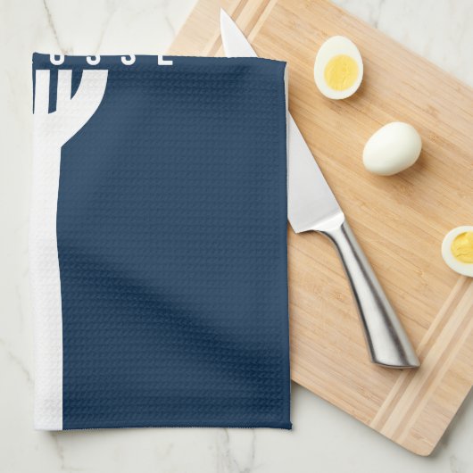 ラクロスプレーカスタムヤー文字チームメッシュスポーツスティック キッチンタオル (四つ折り)