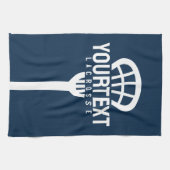 ラクロスプレーカスタムヤー文字チームメッシュスポーツスティック キッチンタオル (横)