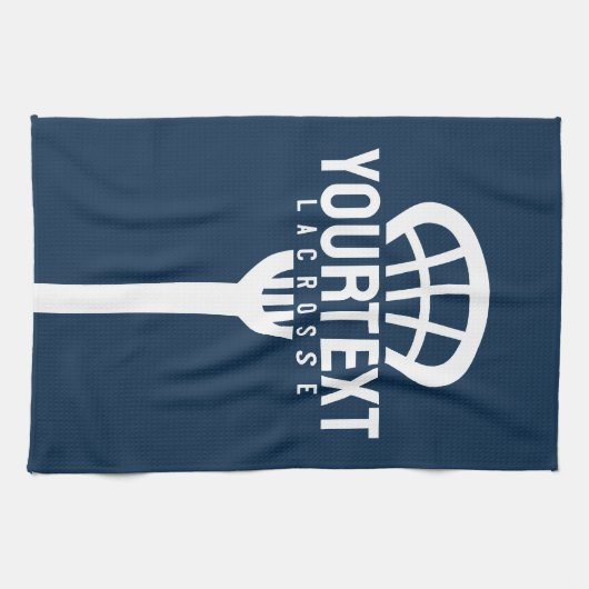 ラクロスプレーカスタムヤー文字チームメッシュスポーツスティック キッチンタオル (横)