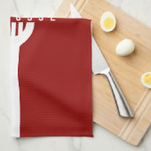 ラクロスプレーカスタムヤー文字チームメッシュスポーツスティック キッチンタオル (四つ折り)