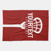 ラクロスプレーカスタムヤー文字チームメッシュスポーツスティック キッチンタオル (横)