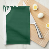 ラクロスプレーカスタムヤー文字チームメッシュスポーツスティック キッチンタオル (四つ折り)