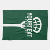 ラクロスプレーカスタムヤー文字チームメッシュスポーツスティック キッチンタオル (横)