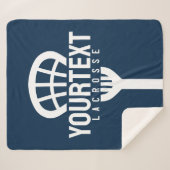 ラクロスプレーカスタムヤー文字チームメッシュスポーツスティック シェルパブランケット (正面(横))