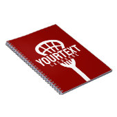 ラクロスプレーカスタムヤー文字チームメッシュスポーツスティック ノートブック (右側)