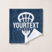 ラクロスプレーカスタムヤー文字チームメッシュスポーツスティック バスタオルセット (ウォッシュタオル)