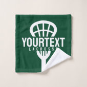 ラクロスプレーカスタムヤー文字チームメッシュスポーツスティック バスタオルセット (ウォッシュタオル)