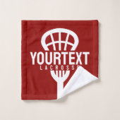 ラクロスプレーカスタムヤー文字チームメッシュスポーツスティック バスタオルセット (ウォッシュタオル)