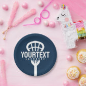 ラクロスプレーカスタムヤー文字チームメッシュスポーツスティック ペーパープレート (パーティー)