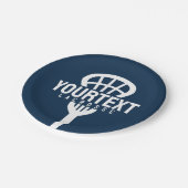 ラクロスプレーカスタムヤー文字チームメッシュスポーツスティック ペーパープレート (アングル)