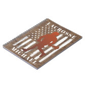 ラクロスプレーパーソナライズされたヤー名 ノートブック (左側)