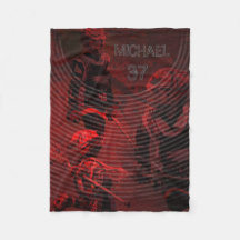 ラクロスプレーヤーのためのパーソナライズなフリースブランケット