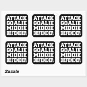 ラクロスプレーヤーの位置ステッカー スクエアシール (シート)