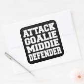 ラクロスプレーヤーの位置ステッカー スクエアシール (封筒)