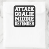 ラクロスプレーヤーの位置ステッカー スクエアシール (バッグ)