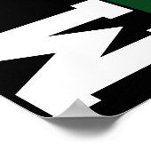 ラクロスプレーヤーグリーン ポスター (角)