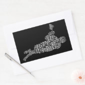 ラクロスプレーヤーステッカー 長方形シール (封筒)