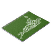 ラクロスプレーヤータイポグラフィノート ノートブック (左側)