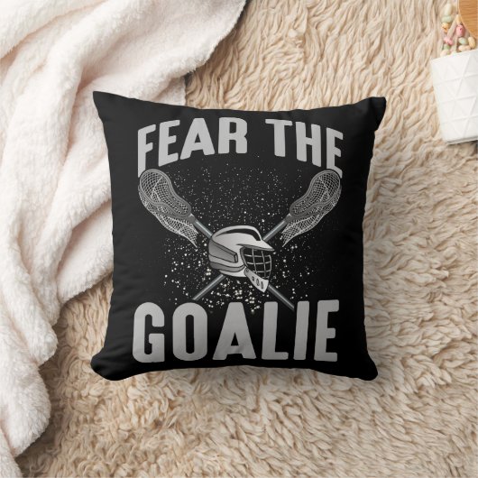 ラクロスプレーヤーラックスゴアリースティックヘルメットスポーツおもしろい クッション (ブランケット)