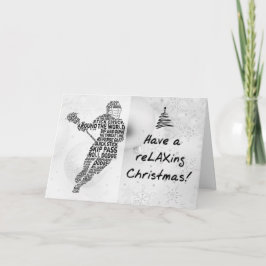 ラクロスプレーヤー書体クリスマスカード シーズンカード