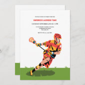 ラクロスプレーヤー 招待状 (正面/裏面)