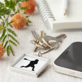 ラクロスプレーヤーKeychain キーホルダー (側面)