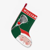 ラクロスホリデーギフトラージクリスマスストッキング スモールクリスマスストッキング (正面 (吊り時))