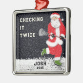 ラクロスホリデーギフト メタルオーナメント (左)