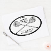 ラクロスホワイトゴアリーとゴアリー 楕円形シール (封筒)