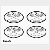 ラクロスホワイトゴアリーとゴアリー 楕円形シール (シート)