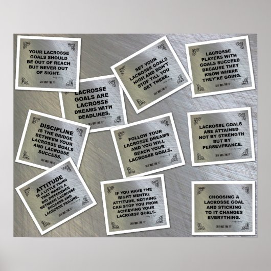 ラクロスポスターコラージュ10引用文 ポスター (正面)