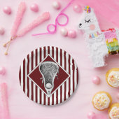 ラクロスマルーンチームパーティー紙プレート ペーパープレート (パーティー)