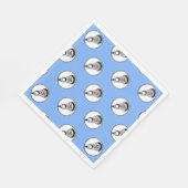 ラクロスライトブルーパーティー スタンダードランチョンナプキン (角)