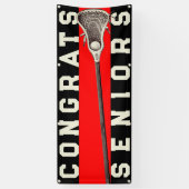 ラクロスレッドチームおめでとう 横断幕 (縦)