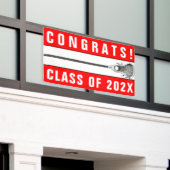 ラクロスレッドチームシニアナイトバナー 横断幕 (ビルの外側)