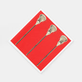 ラクロスレッドチームナプキンス スタンダードランチョンナプキン (角)