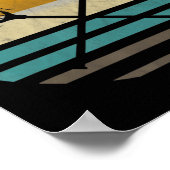 ラクロスヴィンテージレトロラクロススティックサンギフト ポスター (角)