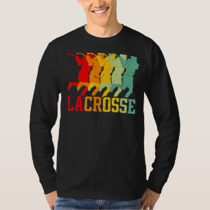 ラクロスヴィンテージレトロラクロススティックサン Tシャツ