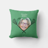 ラクロス写真の女の子 クッション (正面)