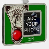 ラクロス写真 シルバープレートフレームオーナメント (右)