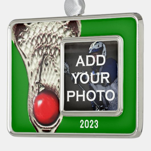 ラクロス写真 シルバープレートフレームオーナメント (左)