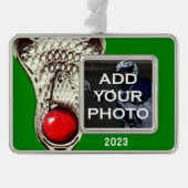 ラクロス写真 シルバープレートフレームオーナメント (正面)