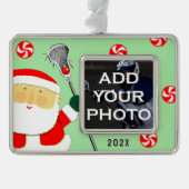 ラクロス写真 シルバープレートフレームオーナメント (正面)