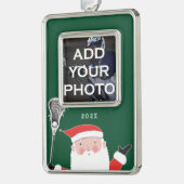 ラクロス写真 シルバープレートフレームオーナメント (左)