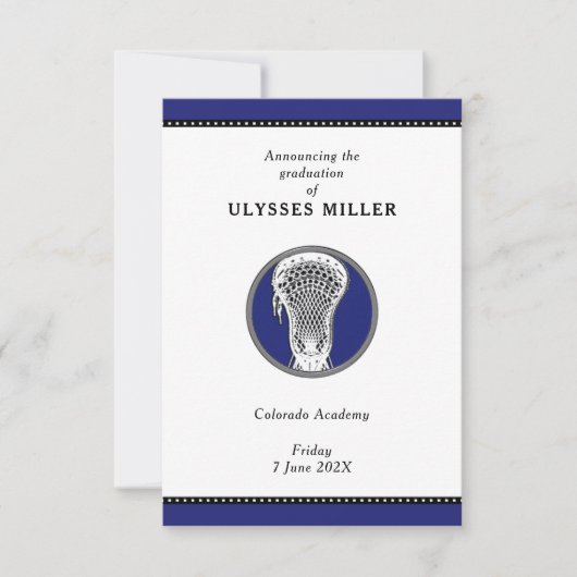 ラクロス卒業発表 招待状 (正面)